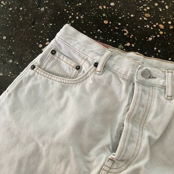 Acne Studios Mini Skirt Pale Blue Jeans Denim Blogger Italy 36 NWOT $240 - Picture 6 of 11